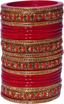 Naziya Lahti Bhandar Lac Bangle Set(Pack of 10)