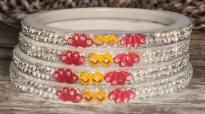 MUSHA Plastic Diamond Bangle Set(Pack of 4)