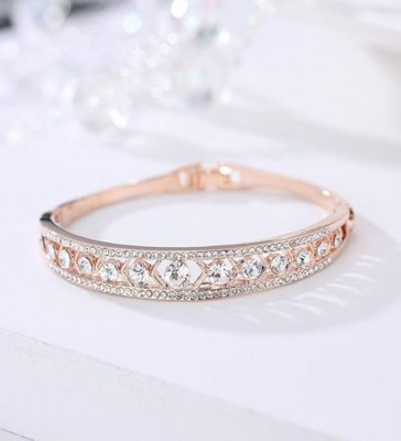 Dnyanada Alloy Diamond, Crystal Gold-plated Bracelet