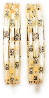 Santosh Jewels Brass Gold-plated Bangle Set(Pack of 2)