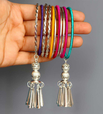 Pihu Cosmetocs Metal Bangle Set(Pack of 10)