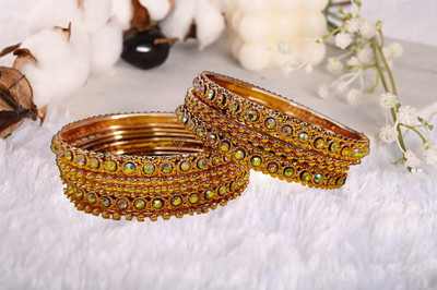SHYM DYNAMIC GROUP Brass Bangle Set(Pack of 12)