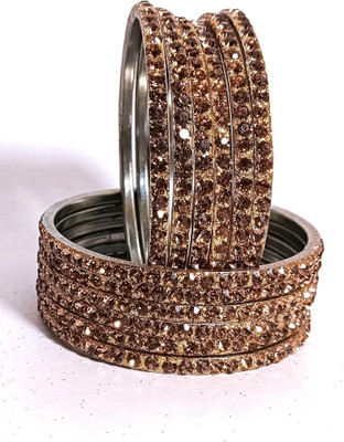 ABC Alloy Silver Coated Bangle(Pack of 10)