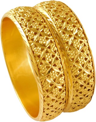 Prettything Alloy Gold-plated Bangle Set(Pack of 2)