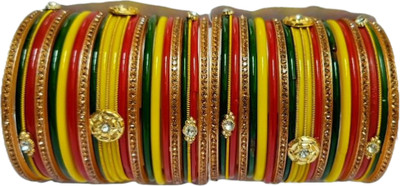 Vjy Glass Zircon Bangle Set(Pack of 2)