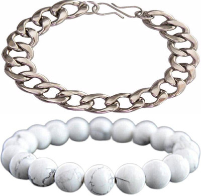 IKONKARR Crystal, Stainless Steel Bracelet(Pack of 2)