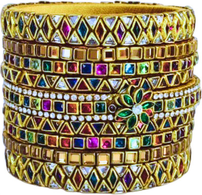 VS HANDCRAFT BOUTIQUE Fabric, Stone Bangle