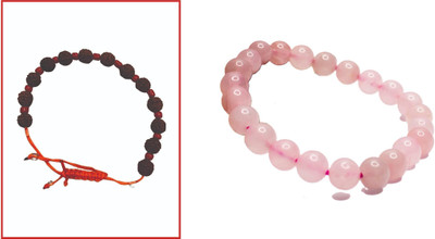 Malas Collection Crystal, Rudraksha Bracelet Set(Pack of 2)