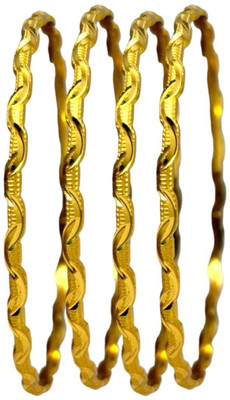 maa sitala store Copper Gold-plated Bangle(Pack of 4)