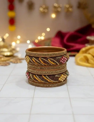 SHYAM Alloy Gold-plated Bangle Set(Pack of 2)