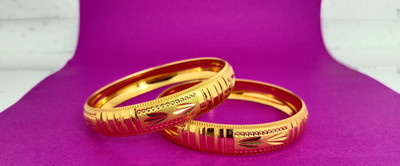 Deepak ecommerce Alloy Gold-plated Bangle Set(Pack of 2)