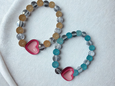 ElegantVibes Glass Beads Bracelet Set(Pack of 4)