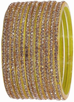 CT Fashion Glass Cubic Zirconia Bangle Set(Pack of 12)