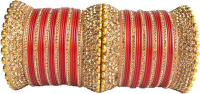 Nexteesh Plastic Gold-plated Bangle Set(Pack of 26)