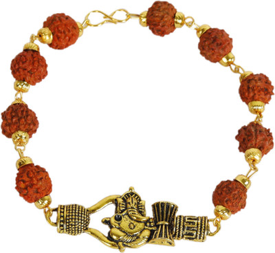 DIVINE SOUVENIRS Rudraksha Gold-plated Bracelet