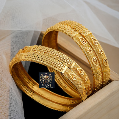 vani enterprise mart Brass Gold-plated Bangle Set(Pack of 4)