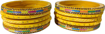 WELLVIEW Lac Rhinestone Bangle Set(Pack of 10)