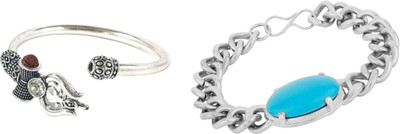 Teeragaj Alloy Silver Bracelet(Pack of 4)