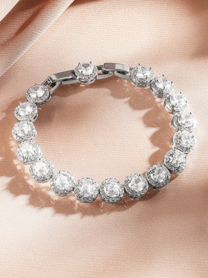 RUBANS Brass Rhodium Bracelet