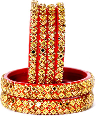 ishika Glass Bangle Set(Pack of 6)
