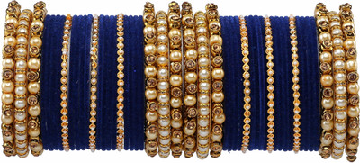 GLIKA Metal Beads, Pearl Gold-plated Bangle Set(Pack of 50)