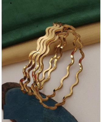 Dharti Ent Copper Gold-plated Bangle Set(Pack of 4)