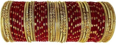 Shriva Traders Glass Bangle Set(Pack of 60)