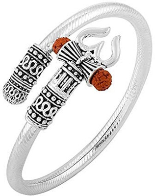 Diivine Hindu Stainless Steel Silver Coated Kada