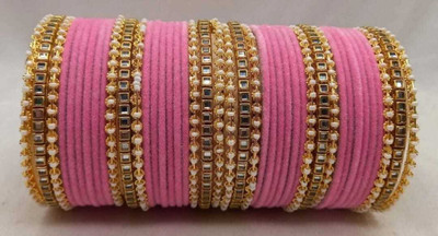 Ha Meem Metal, Alloy Gold-plated Bangle Set(Pack of 10)