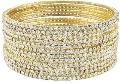 Edenya Alloy Zircon Gold-plated Bangle Set(Pack of 12)