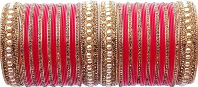 Valya Plastic Cubic Zirconia Bangle Set(Pack of 10)