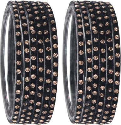 STYOLLO Glass Zircon Bangle Set(Pack of 12)