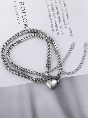 Dressberry Alloy Silver Bracelet(Pack of 2)