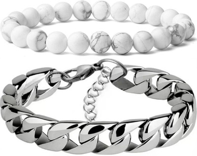 IKONKARR Stone, Stainless Steel Bracelet(Pack of 2)