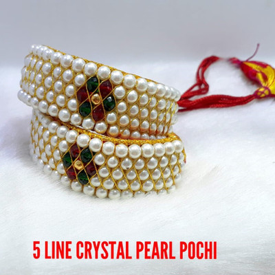 Dhanlaxmi Creation Alloy Beads Gold-plated Bracelet Set(Pack of 2)