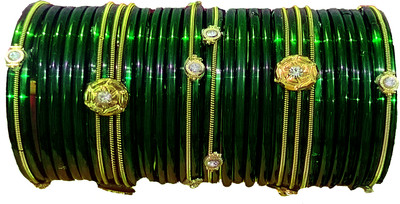 Suhagan Glass Beads Bangle Set(Pack of 10)