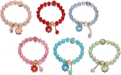 Jiyus Glass Crystal Bracelet(Pack of 6)