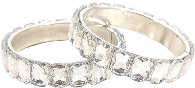 Royal Bangles Metal Crystal Kada(Pack of 2)