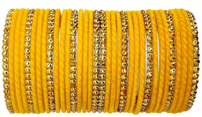 DURGANSH Glass Bangle Set(Pack of 34)