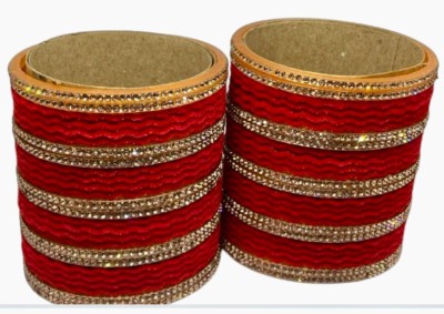 Chahat traders Metal Zircon Gold-plated Bangle(Pack of 10)