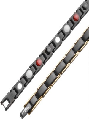 TASHKURST Stainless Steel Beads Black Silver Bracelet