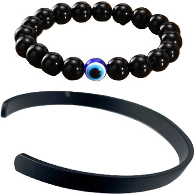 IKONKARR Stone, Evil Eye, Stainless Steel Bracelet(Pack of 2)