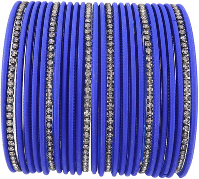 Zulka Get Your Traditions Metal Zircon Bangle Set(Pack of 26)