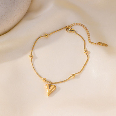 MYKI Stainless Steel Gold-plated Charm Bracelet