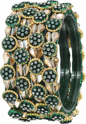 ZULKA Glass Bangle Set(Pack of 4)