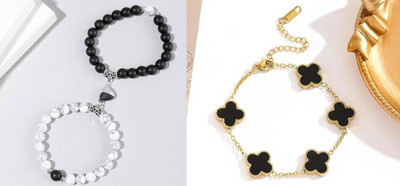 P R Production Brass Charm Bracelet(Pack of 2)