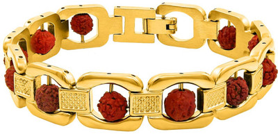 SUKHALAYA Rudraksha Gold-plated Charm Bracelet