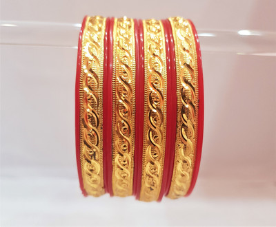 Rudra Plastic Gold-plated Bangle Set(Pack of 4)