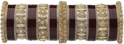 SBS Alloy Beads, Pearl, Cubic Zirconia Gold-plated Chudas(Pack of 60)