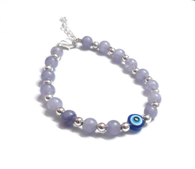 MANMORA Oxidised Silver Beads, Pearl Silver Coated Bracelet
